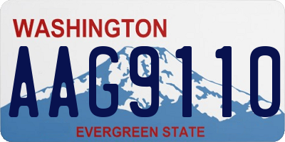 WA license plate AAG9110