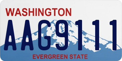 WA license plate AAG9111