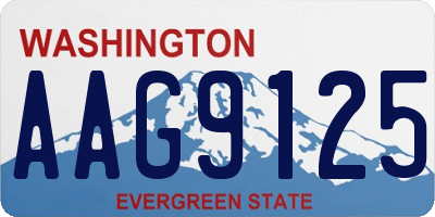 WA license plate AAG9125