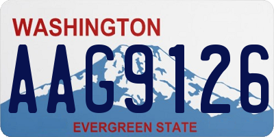 WA license plate AAG9126