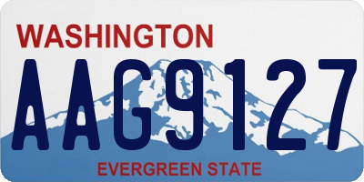 WA license plate AAG9127