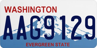 WA license plate AAG9129