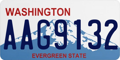 WA license plate AAG9132