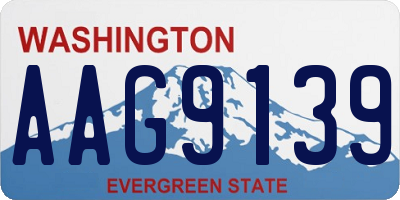 WA license plate AAG9139
