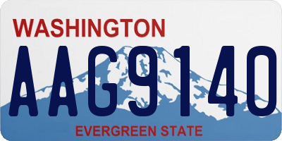 WA license plate AAG9140