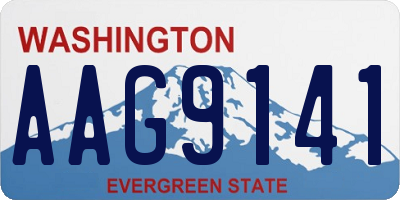 WA license plate AAG9141