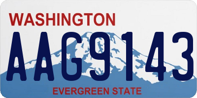 WA license plate AAG9143