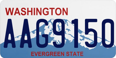 WA license plate AAG9150