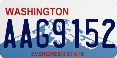 WA license plate AAG9152