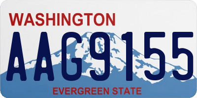 WA license plate AAG9155