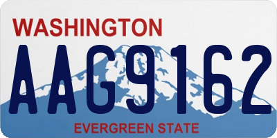 WA license plate AAG9162