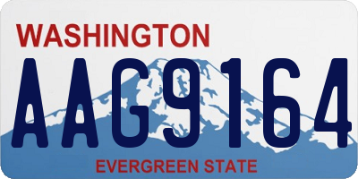 WA license plate AAG9164