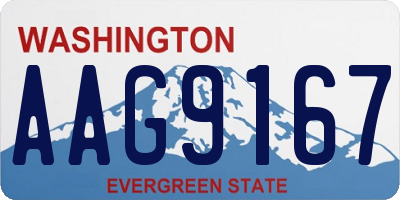 WA license plate AAG9167