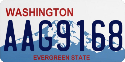 WA license plate AAG9168