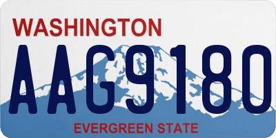 WA license plate AAG9180