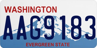 WA license plate AAG9183