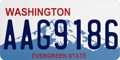 WA license plate AAG9186