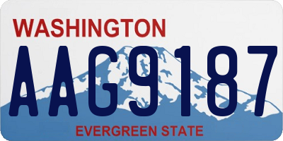 WA license plate AAG9187