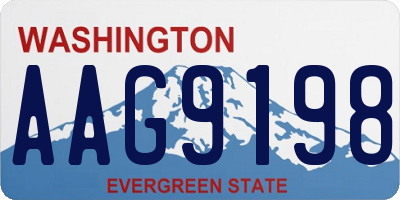 WA license plate AAG9198