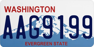 WA license plate AAG9199