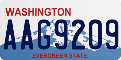 WA license plate AAG9209