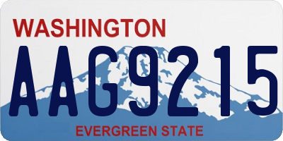 WA license plate AAG9215