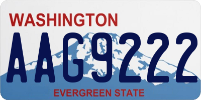 WA license plate AAG9222