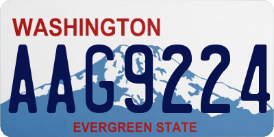 WA license plate AAG9224