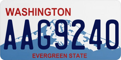 WA license plate AAG9240
