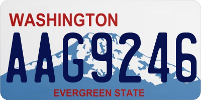 WA license plate AAG9246