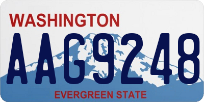 WA license plate AAG9248