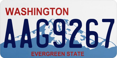 WA license plate AAG9267