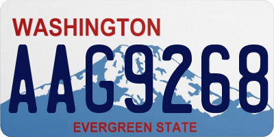 WA license plate AAG9268