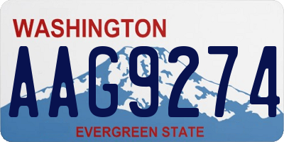 WA license plate AAG9274