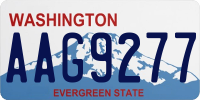 WA license plate AAG9277