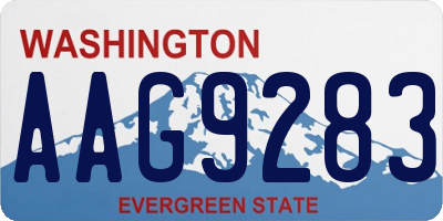 WA license plate AAG9283