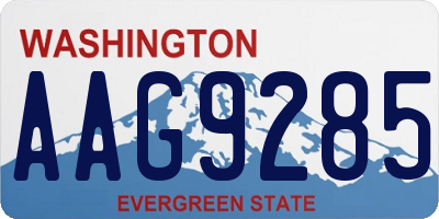 WA license plate AAG9285