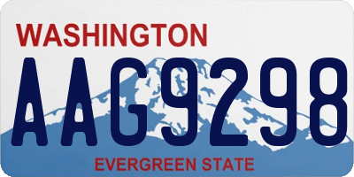 WA license plate AAG9298
