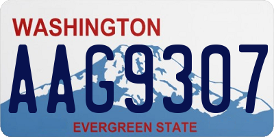 WA license plate AAG9307