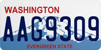 WA license plate AAG9309