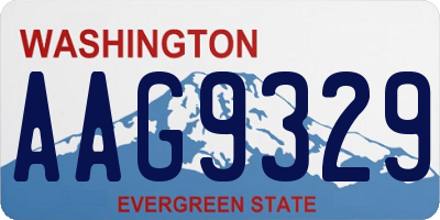 WA license plate AAG9329