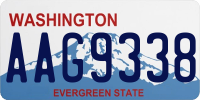 WA license plate AAG9338