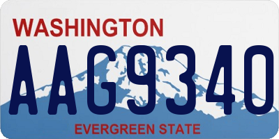 WA license plate AAG9340