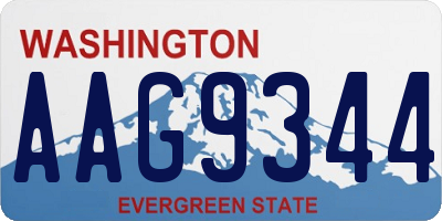 WA license plate AAG9344