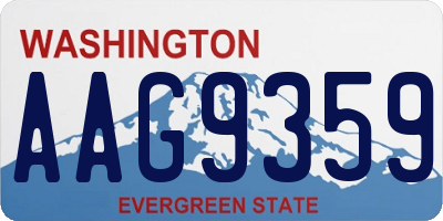 WA license plate AAG9359