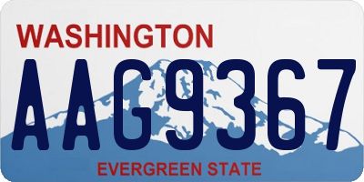 WA license plate AAG9367