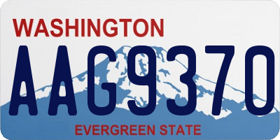 WA license plate AAG9370