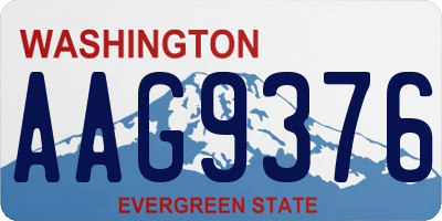 WA license plate AAG9376