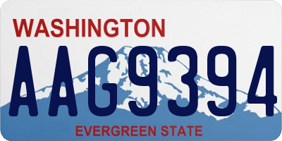 WA license plate AAG9394