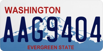 WA license plate AAG9404